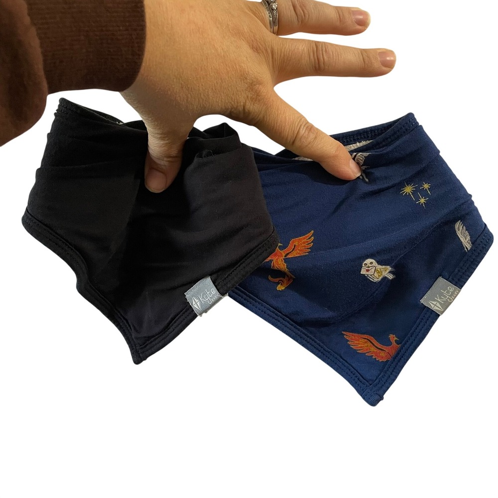 Kyte Baby Bamboo Bandana Bibs Black Navy Harry Potter/Black Baby Drool
